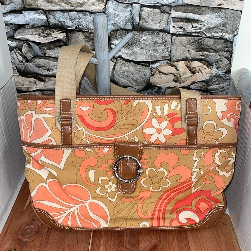 Franco Sarto Orange/Brown Large Satchel